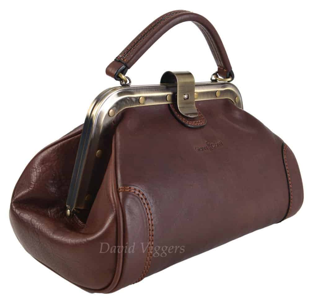 Sac Vintage Gianni Conti Cuir Style Médecin/Gladstone - Années 1970 Italie