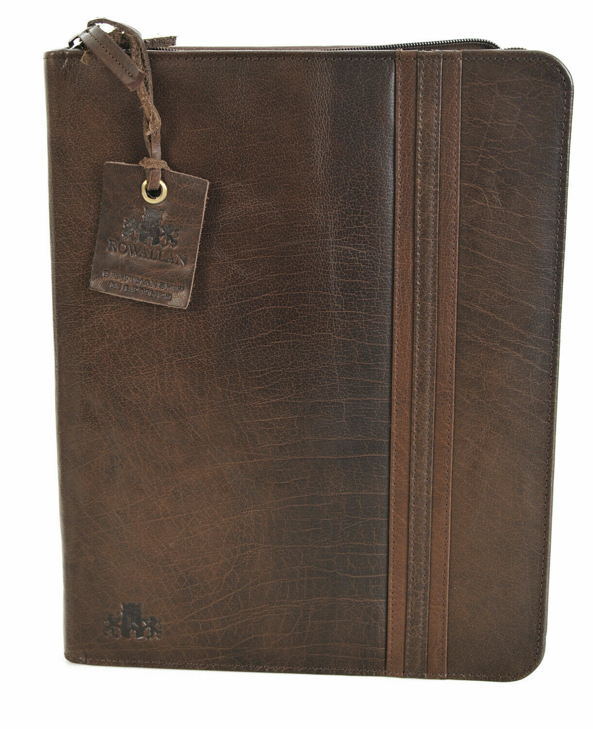Rowallan Brown Leather Zip Around A4 Organiser Document Case 33-127602 Orange Tan - Image 2