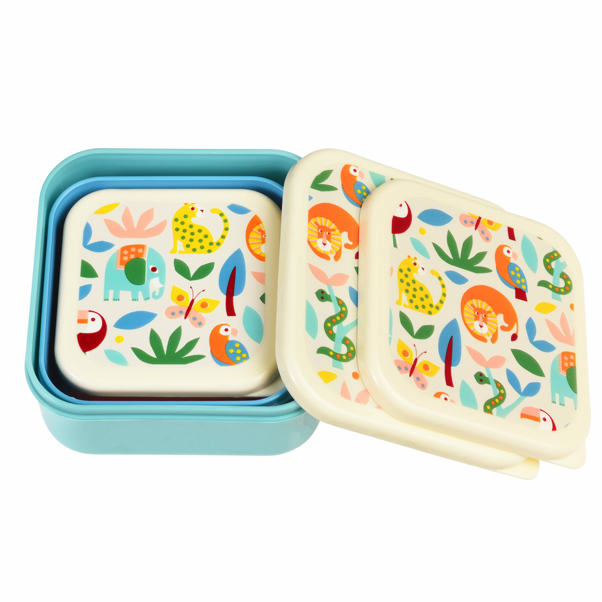 Rex London Set Of 3 Snack Boxes Wild Wonders