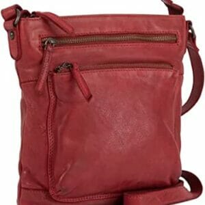 Gianni Conti Made In Italy, Leather Small Three Section Crossbody Handbag 9403124 - (Brown