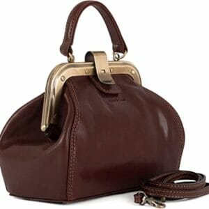 Gianni Conti Fine Italian Small Gladstone Bag 9403881  - Dark Brown