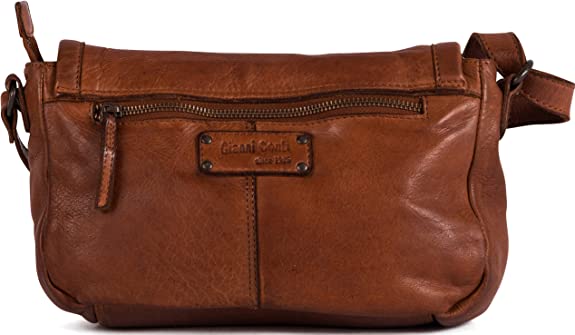 Gianni Conti Small Vintage Leather Flap Shoulder & Cross Body Bag 4203377 - Tan - Image 3