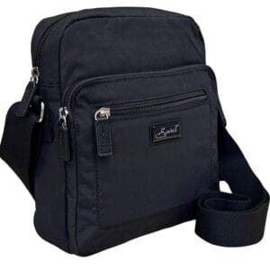 Spirit Medium Nylon Lightweight Crossbody Zip Top Bag Black 5766