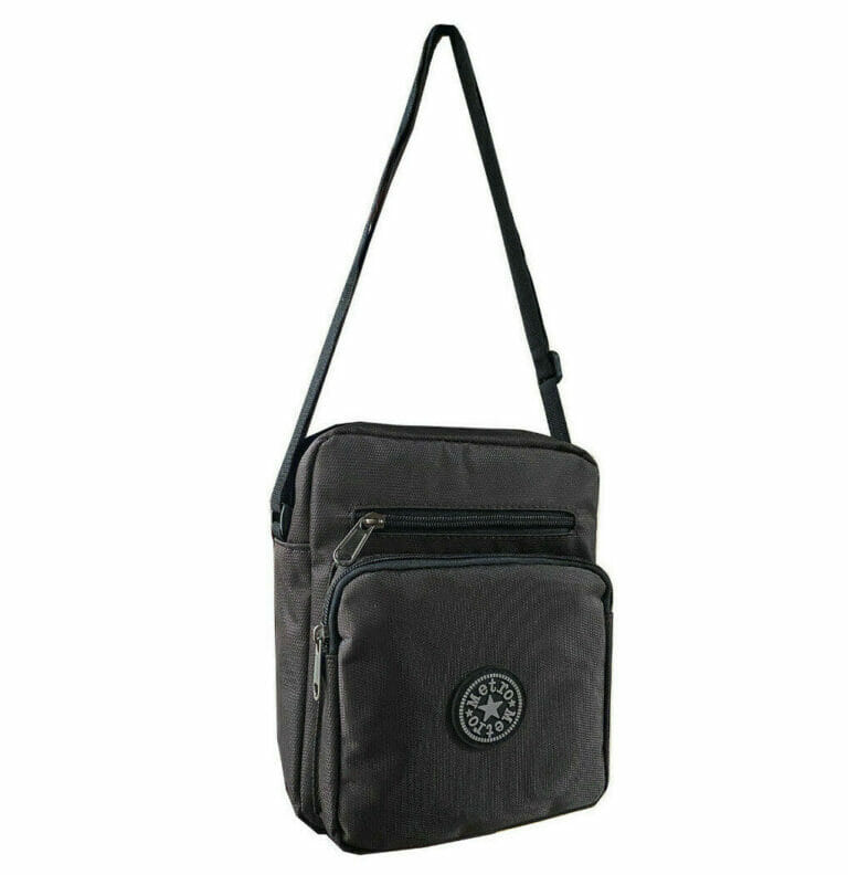 Metro three section travel crossbody bag LL-170 Brown