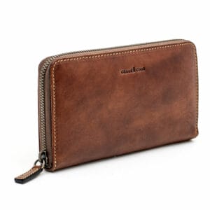Gianni Conti Purse Large Zip Around Tan 918106
